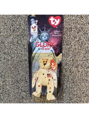 Ty Beanie Baby Glory The Bear Plush - 1999 McDonald's Collectible